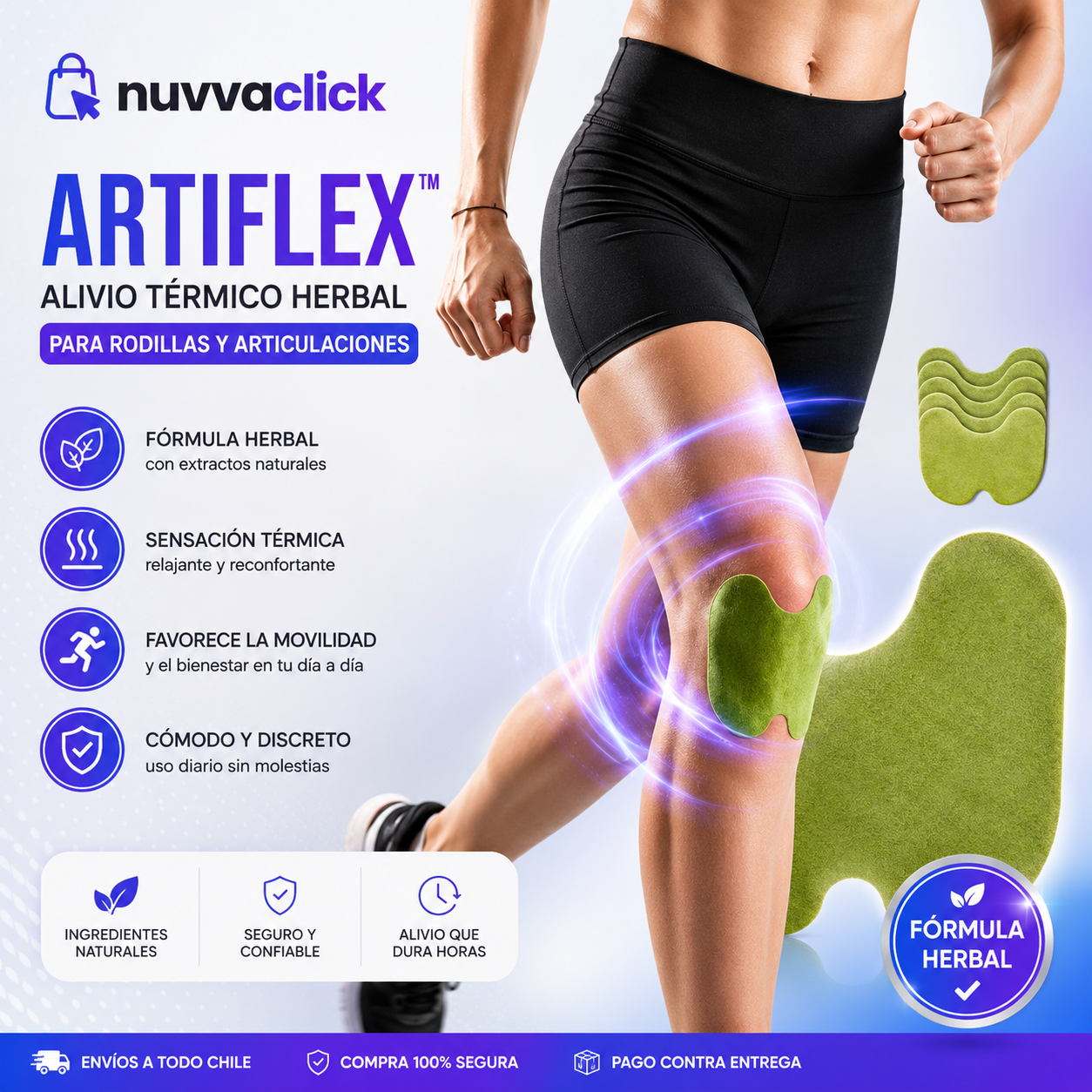 ArtiFlex™ Parches para el dolor de rodilla - Alivio Térmico Herbal