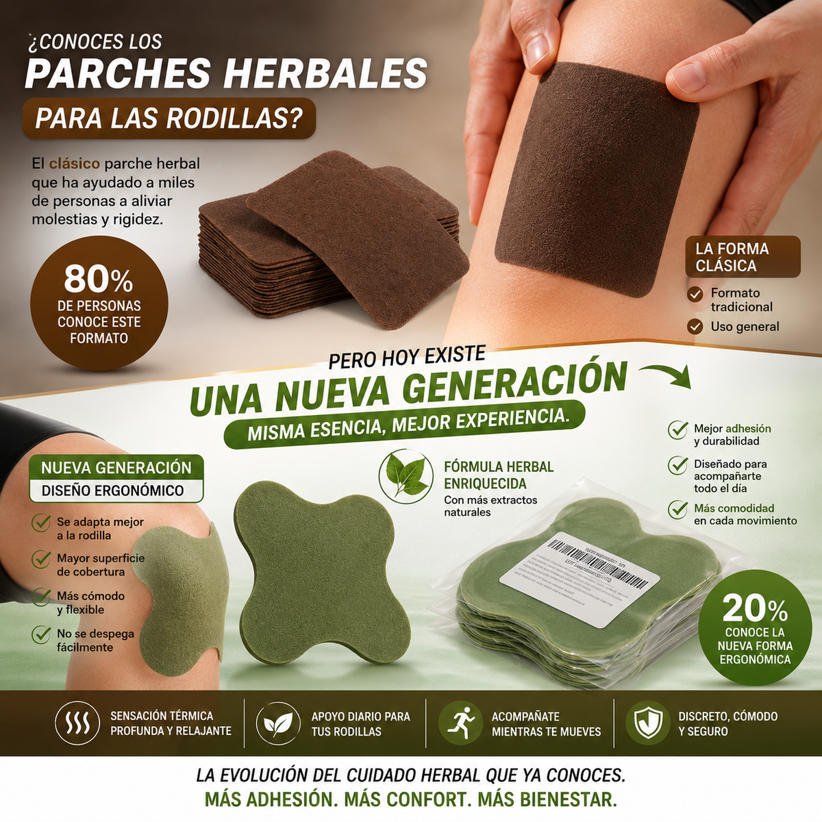 ArtiFlex™ Parches para el dolor de rodilla - Alivio Térmico Herbal